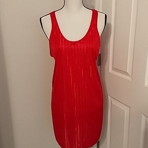 Undercover Wear Red Silky Razorback Nightie CHEMISE Size Medium